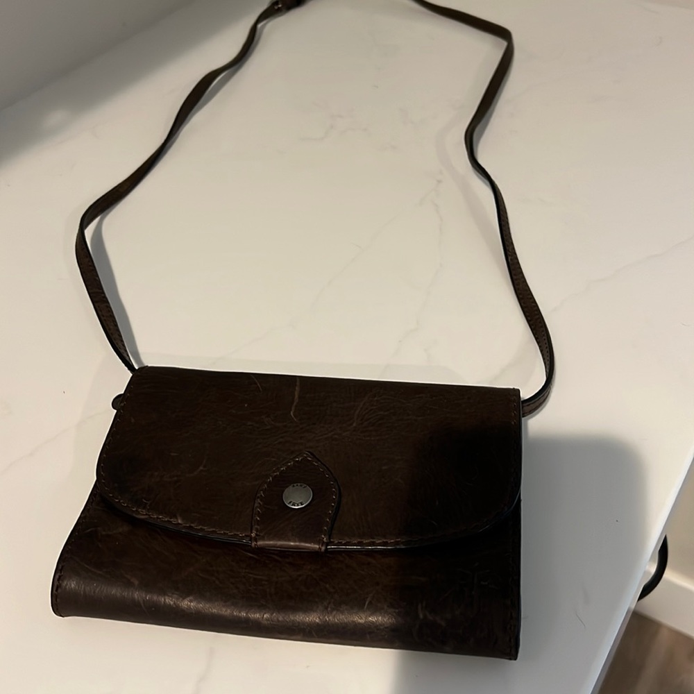 Frye Bag .  Dark brown . Crossbody/ clutch